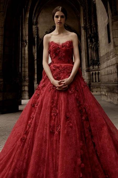 dark red dress for wedding