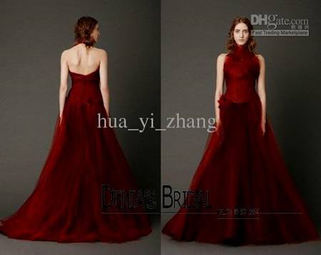 dark red dress for wedding