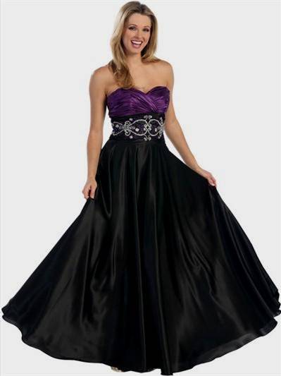 dresses for prom purple and black