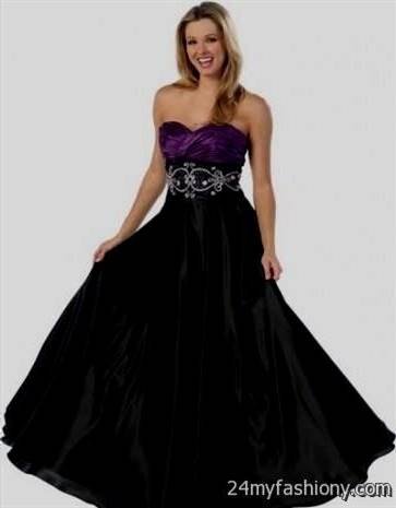 dresses for prom purple and black