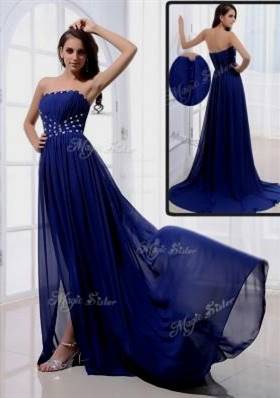 elegant blue prom dress