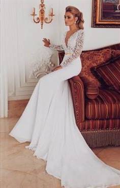 elegant slim wedding dresses