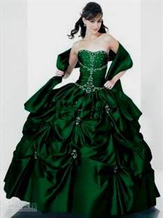 emerald green ball gown