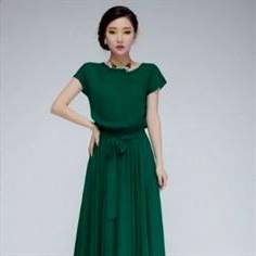 emerald green casual dresses