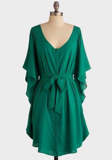 emerald green casual dresses