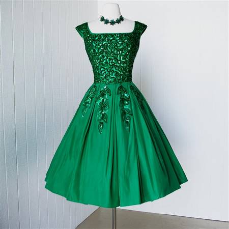emerald green cocktail dress wide belt