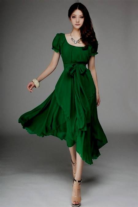 emerald green cocktail dress wide belt