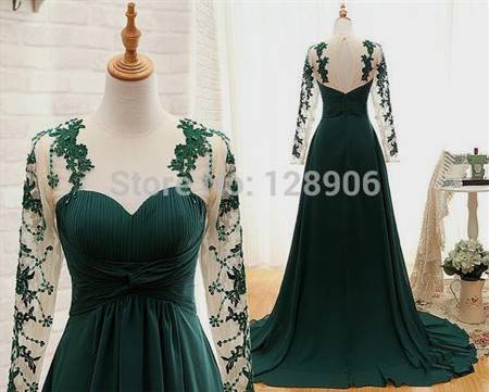 emerald green lace gown