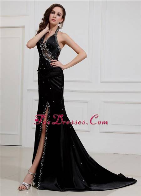 fancy black prom dresses