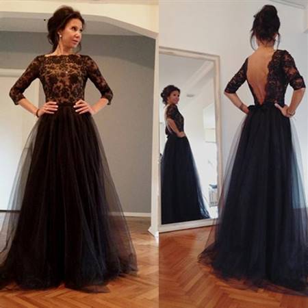 fancy black prom dresses