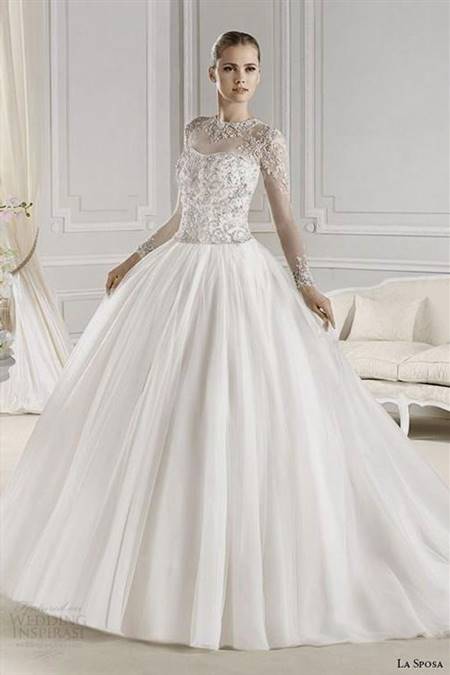 fancy wedding dresses with sleeves