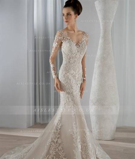 fishtail wedding dress with sleeves