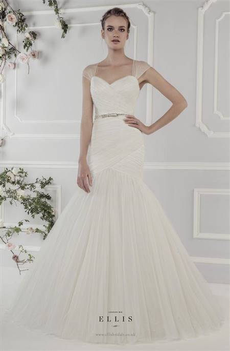 fishtail wedding dress with straps