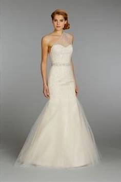 fit and flare wedding dress with bling