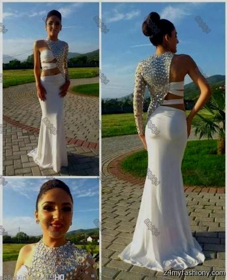 fitted white prom dresses