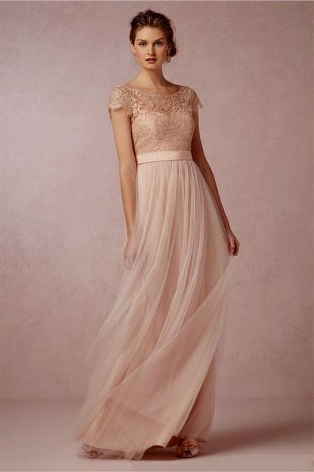floor length bridesmaid dresses with sleeves