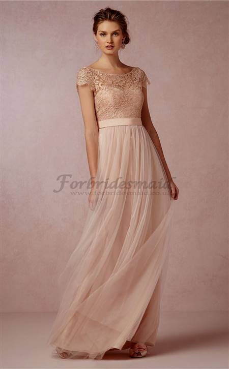 floor length lace bridesmaid dresses