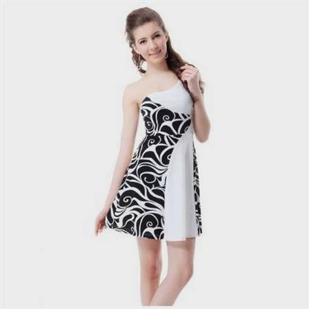 floral black and white casual dress
