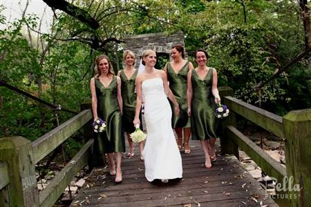 forest green dress for bridesmaid
