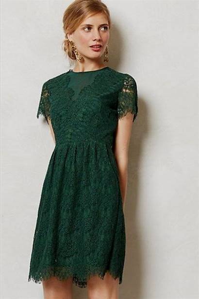 forest green lace dress