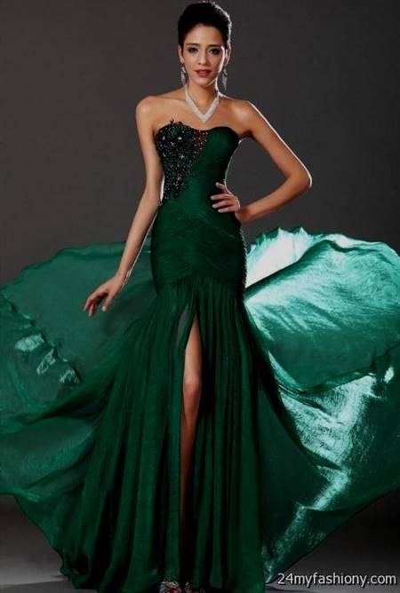 forest green prom dress