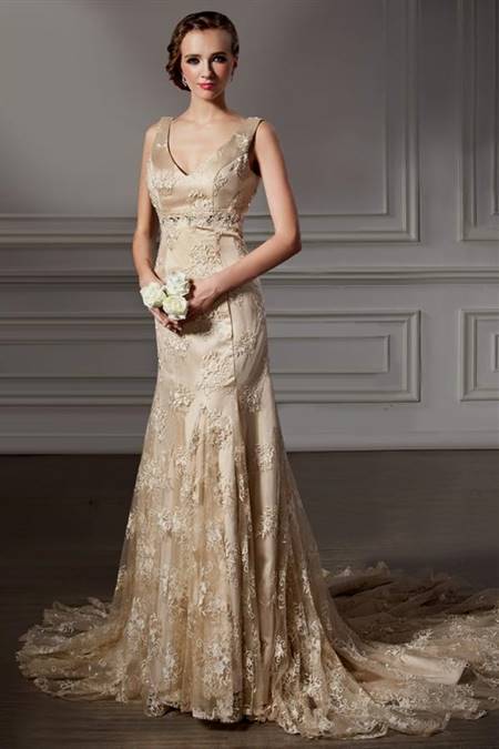 gold lace bridesmaid dresses