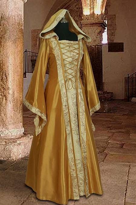 gold medieval dresses