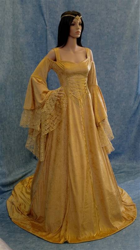 gold medieval dresses
