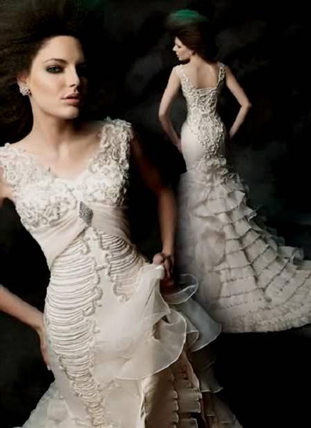 gothic wedding dresses white