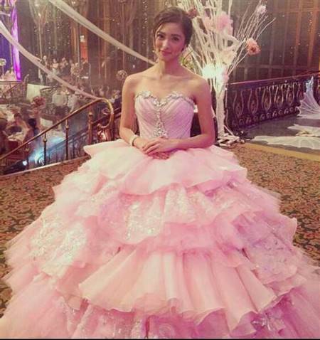 gown designs for debut pink