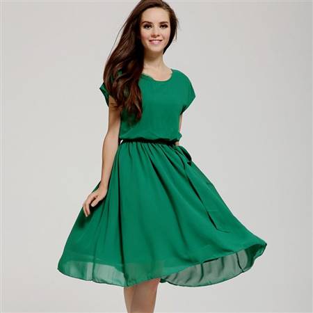 green and black casual dress