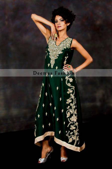 green dresses pakistani