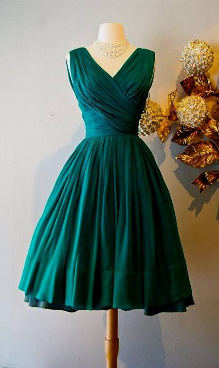 green lace cocktail dress