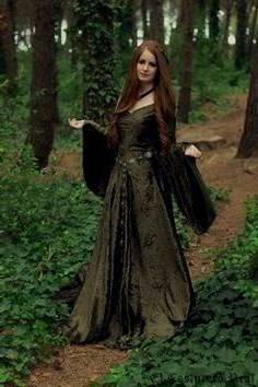 green medieval princess dress
