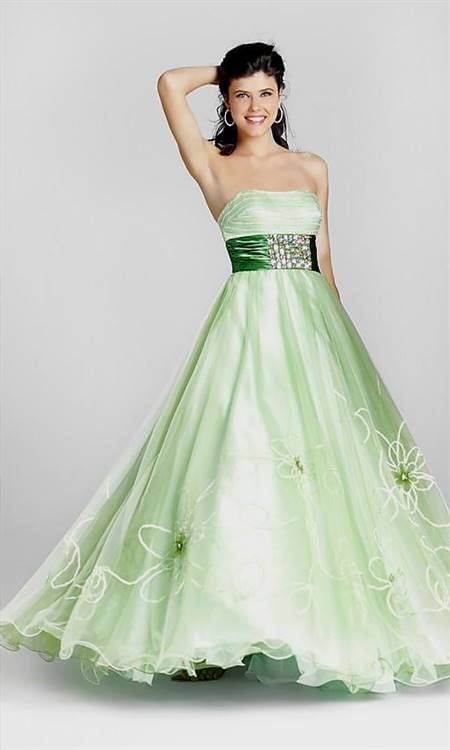green princess dresses for prom