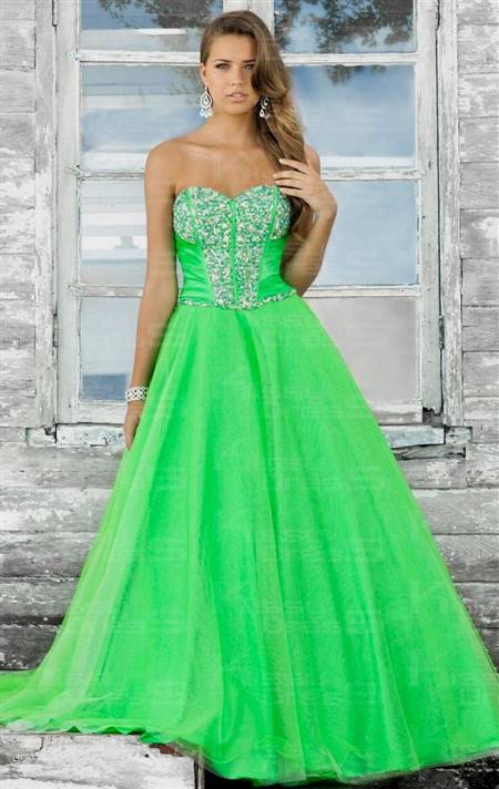 green princess dresses for prom