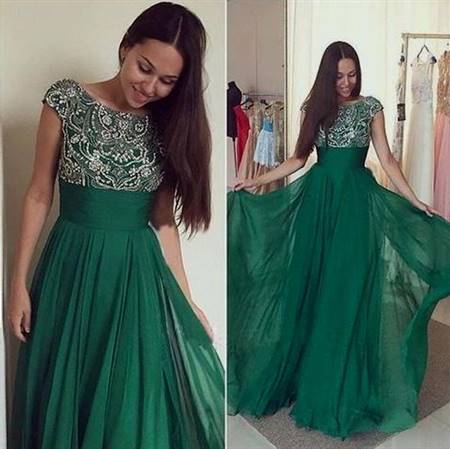 green prom dresses with sleeves