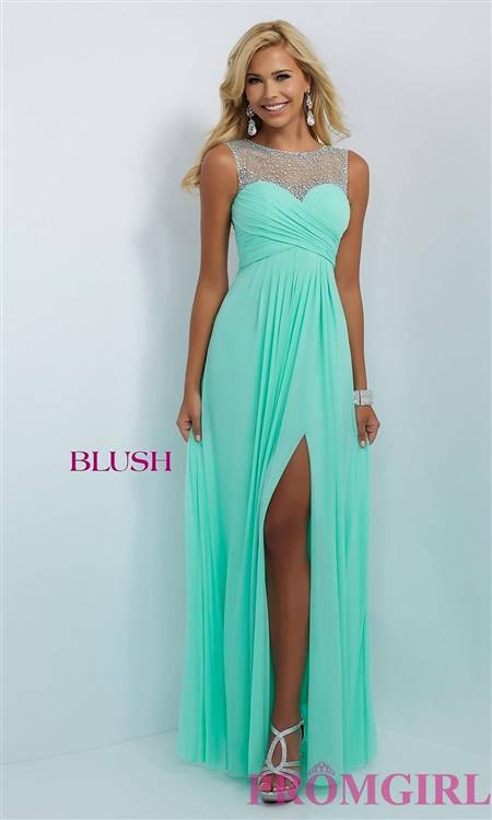 green prom dresses with straps
