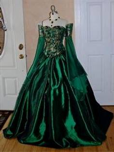green victorian ball gowns