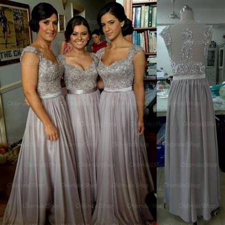 grey lace bridesmaid dresses
