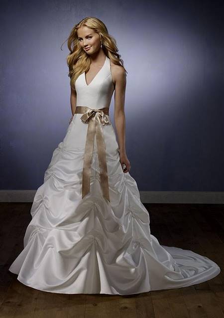 halter top wedding dress designs