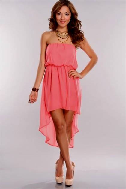 high low dresses casual coral