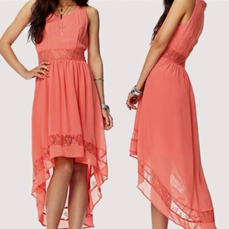 high low dresses casual coral