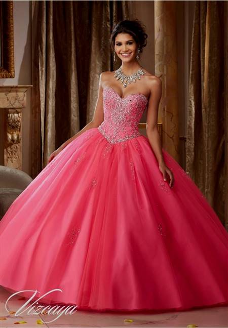 hot pink ball gowns