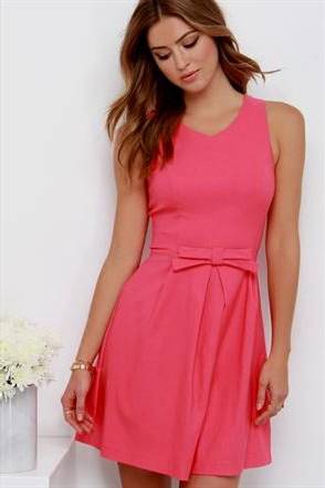 hot pink casual dresses