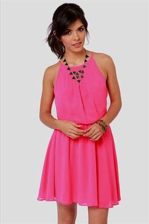 hot pink casual dresses