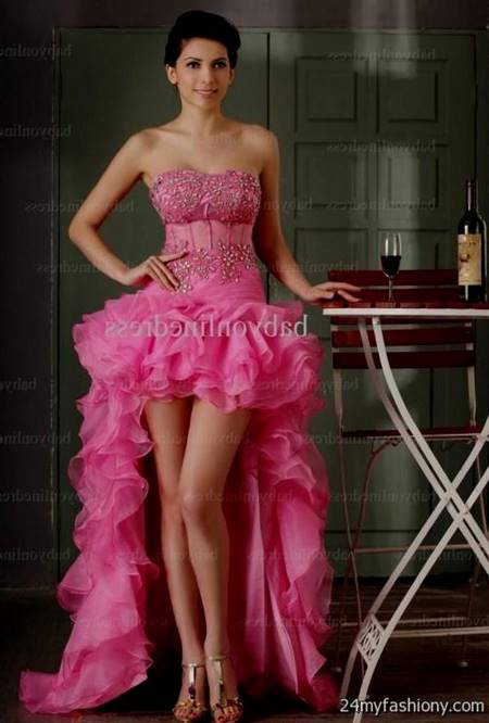 hot pink corset prom dresses