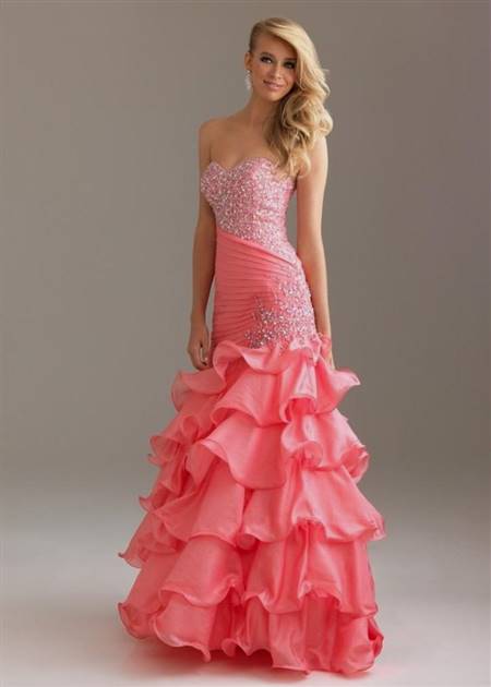 hot pink mermaid wedding dress