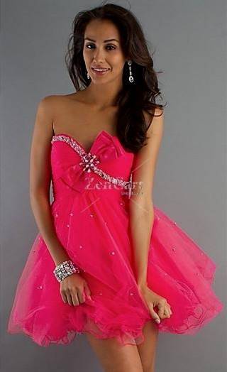 hot pink party dresses