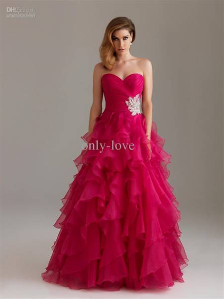 hot pink prom dresses cheap